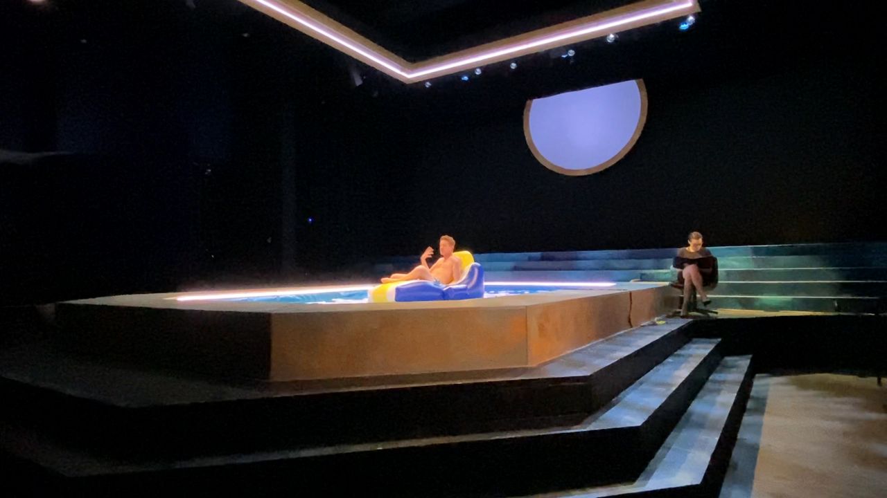 Theatre transforms stage into pool