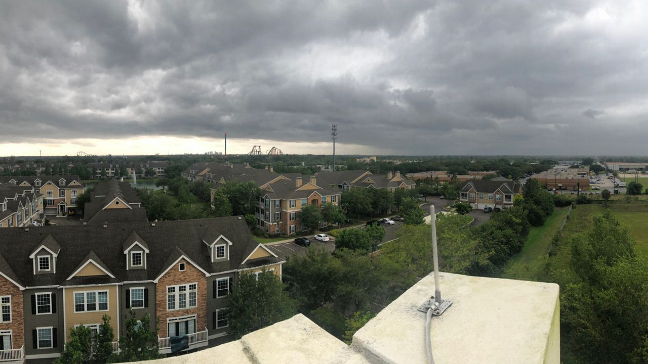 Dark skies over the Moffitt Cancer Center as storms move through the Bay Area. (Courtesy of viewer Tyler Ellis)