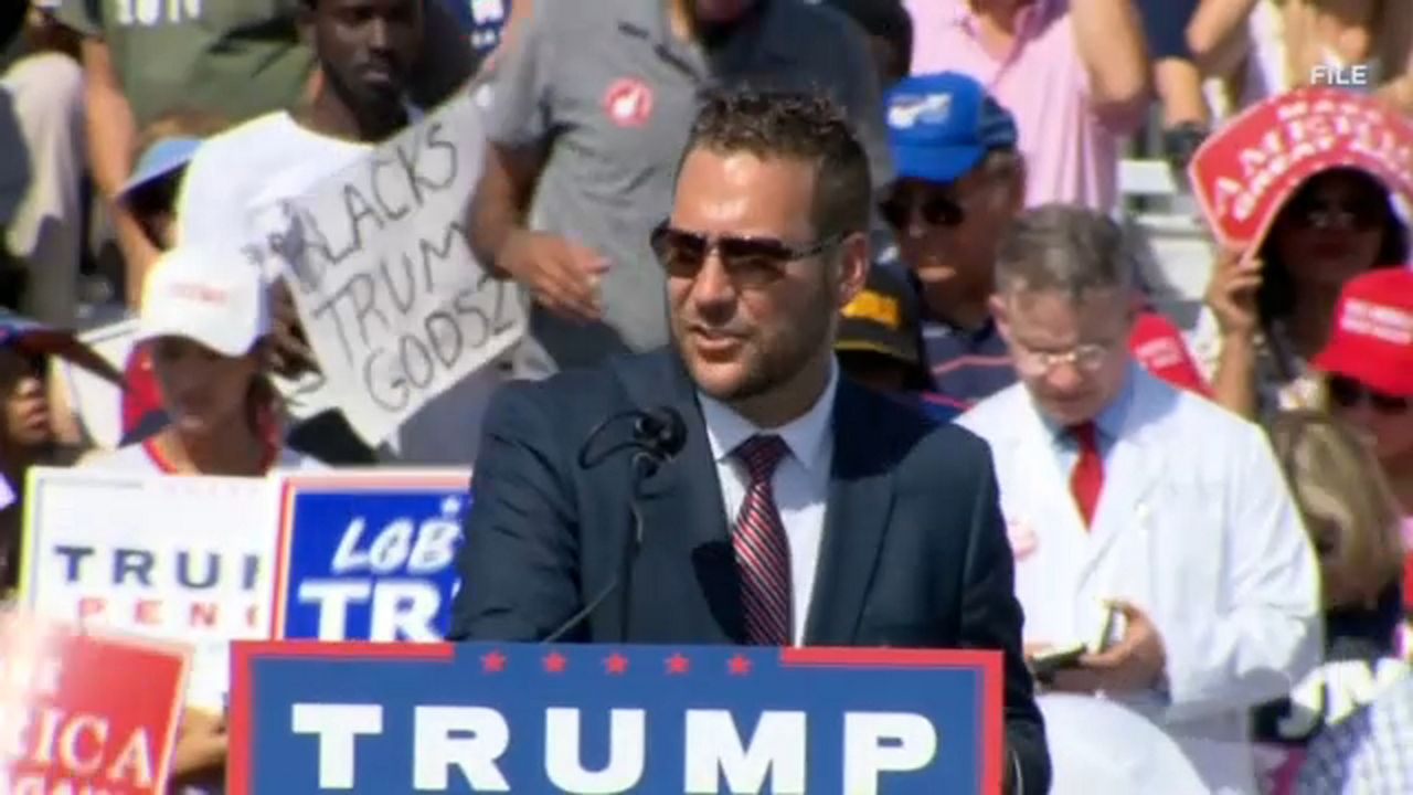 Joel Greenberg speaks at a Trump rally. (File)