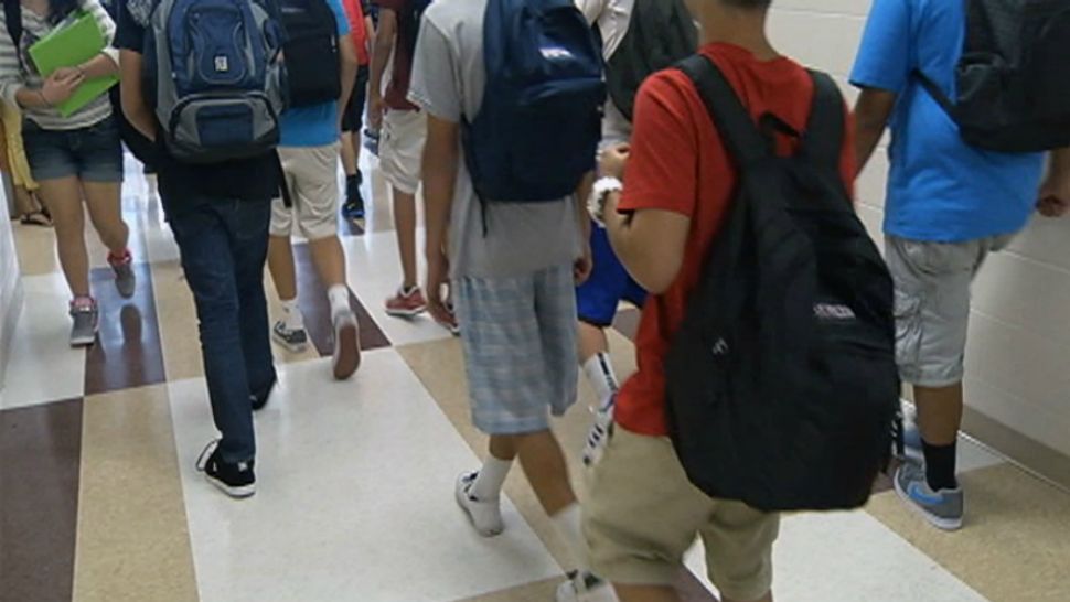 students walking in school - generic file photo