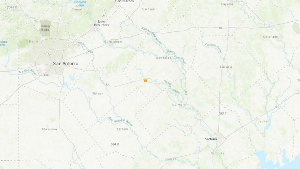 USGS reported a 3.1 magnitude earthquake in Nixon, Texas at 5:52 a.m. on May 14, 2019. (Courtesy: USGS)