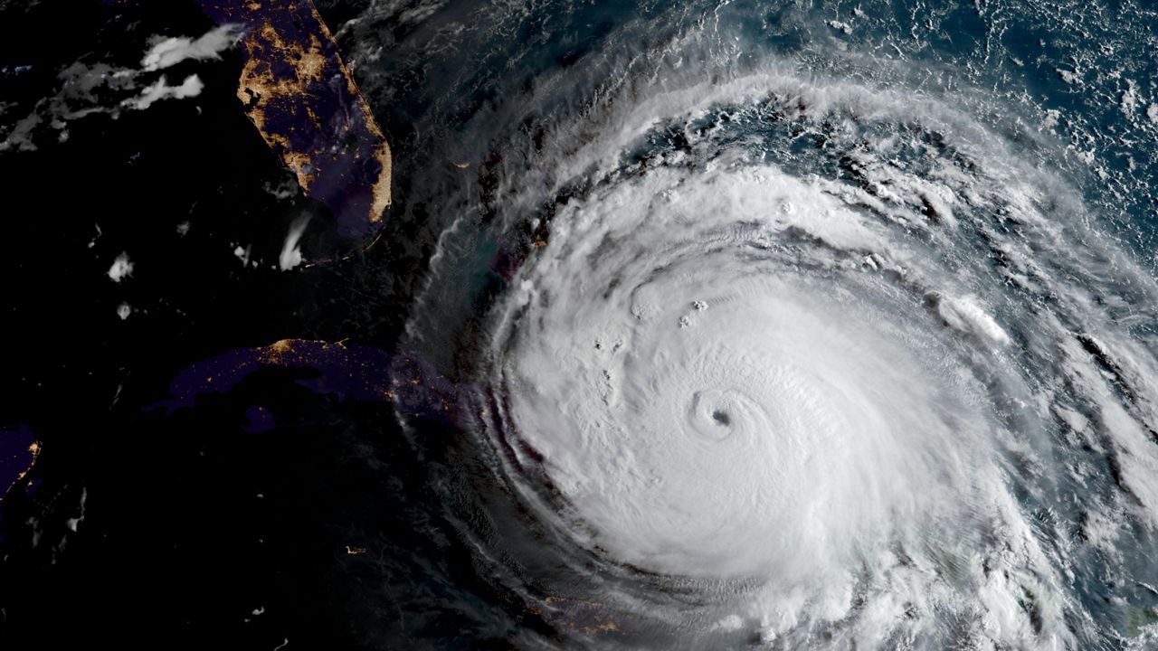 Satellite imagery of Hurricane Irma in 2017