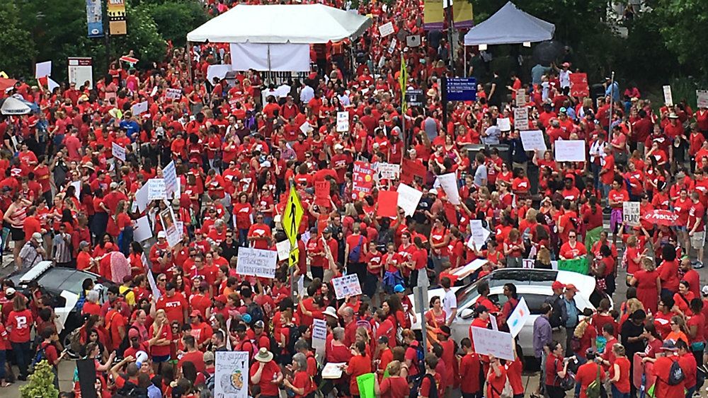 teacher rally