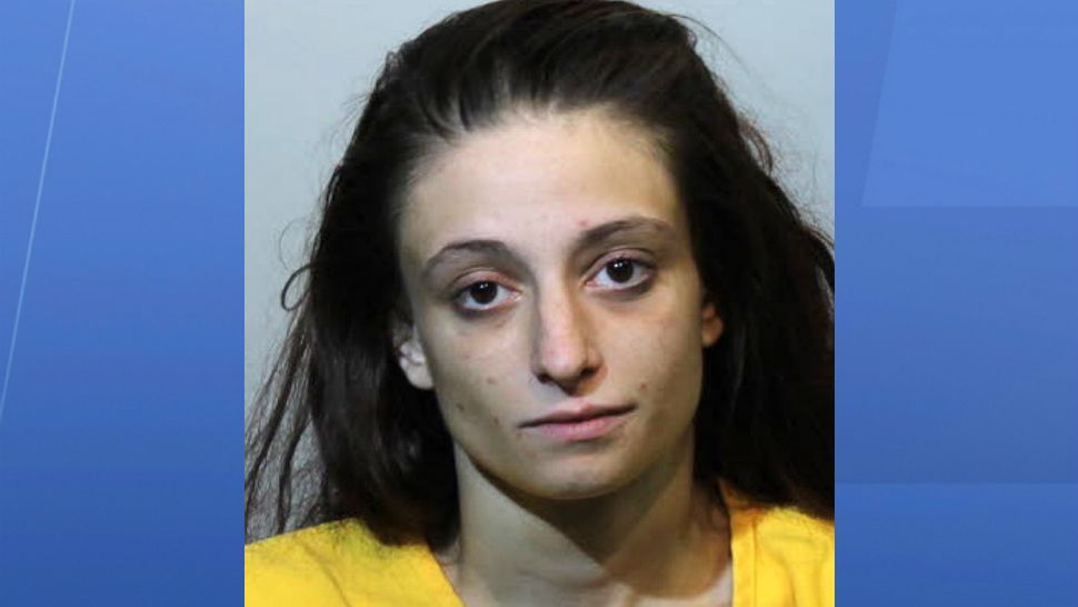 Christina Marie Dickinson, 24, was arrested after police say they found her three children malnourished, bruised and living in “deplorable conditions.” (John E. Polk Jail)