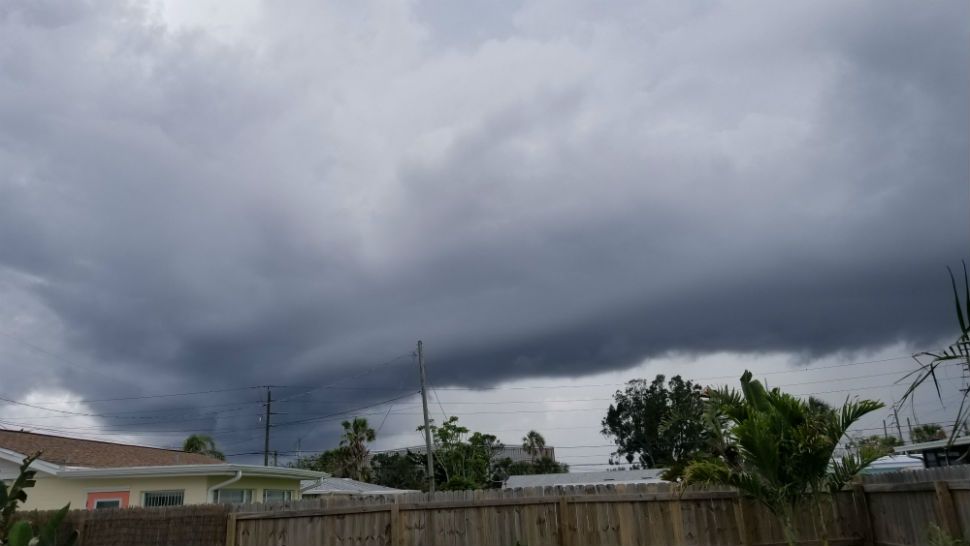 Submitted via the Spectrum News 13 app: Dark clouds over Daytona Beach Shores, Saturday, May 19, 2018. (Ross Glabis, viewer)