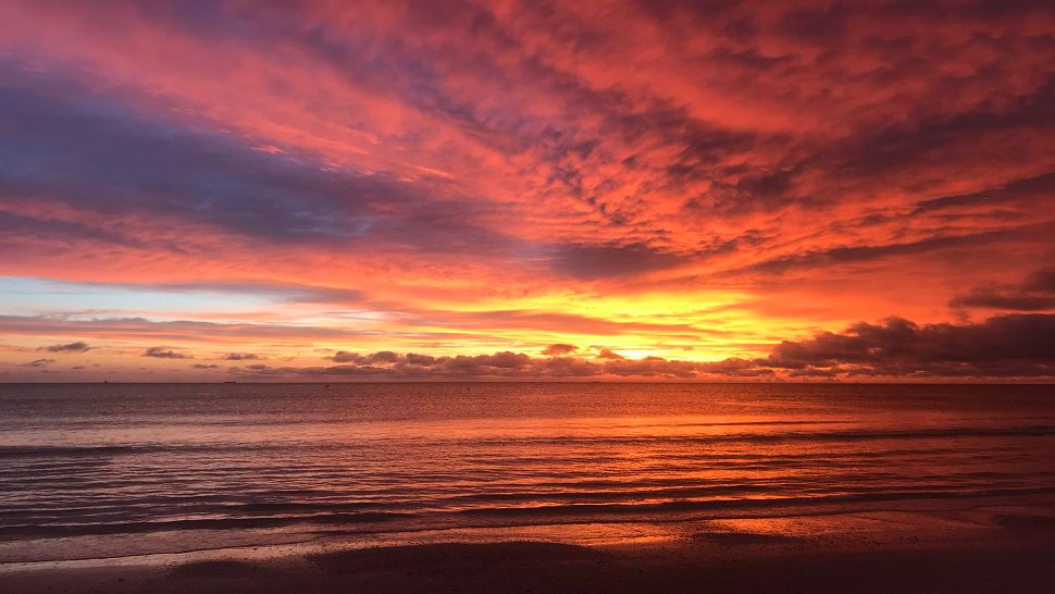 Submitted via our Spectrum Bay News 9 app: A beautiful sunset over Pass-a-grille Beach on Saturday, May 19, 2018. (Debbie, viewer)