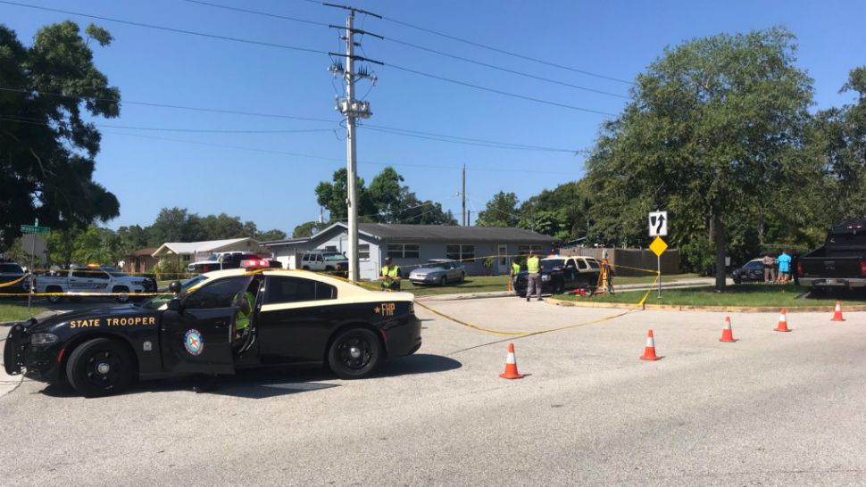The accident happened just before 7:50 a.m. at the intersection of Webber Street and Nodosa Drive in Sarasota. (Angie Angers/Spectrum Bay News 9)