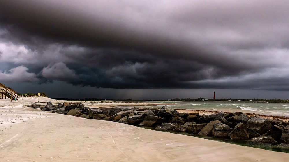 Sent via Spectrum News 13 app: Storms coming into New Smyrna Beach in Volusia County, Sunday May 20. (Jason Obenauer, Viewer)