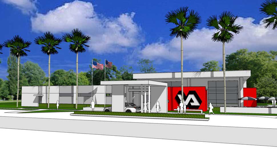 Rendering of the planned 14,000 square foot VA clinic coming to Zephyrhills. A groundbreaking is scheduled for June, 2019. (Courtesy of James A. Haley Veterans Hospital Public Affairs)