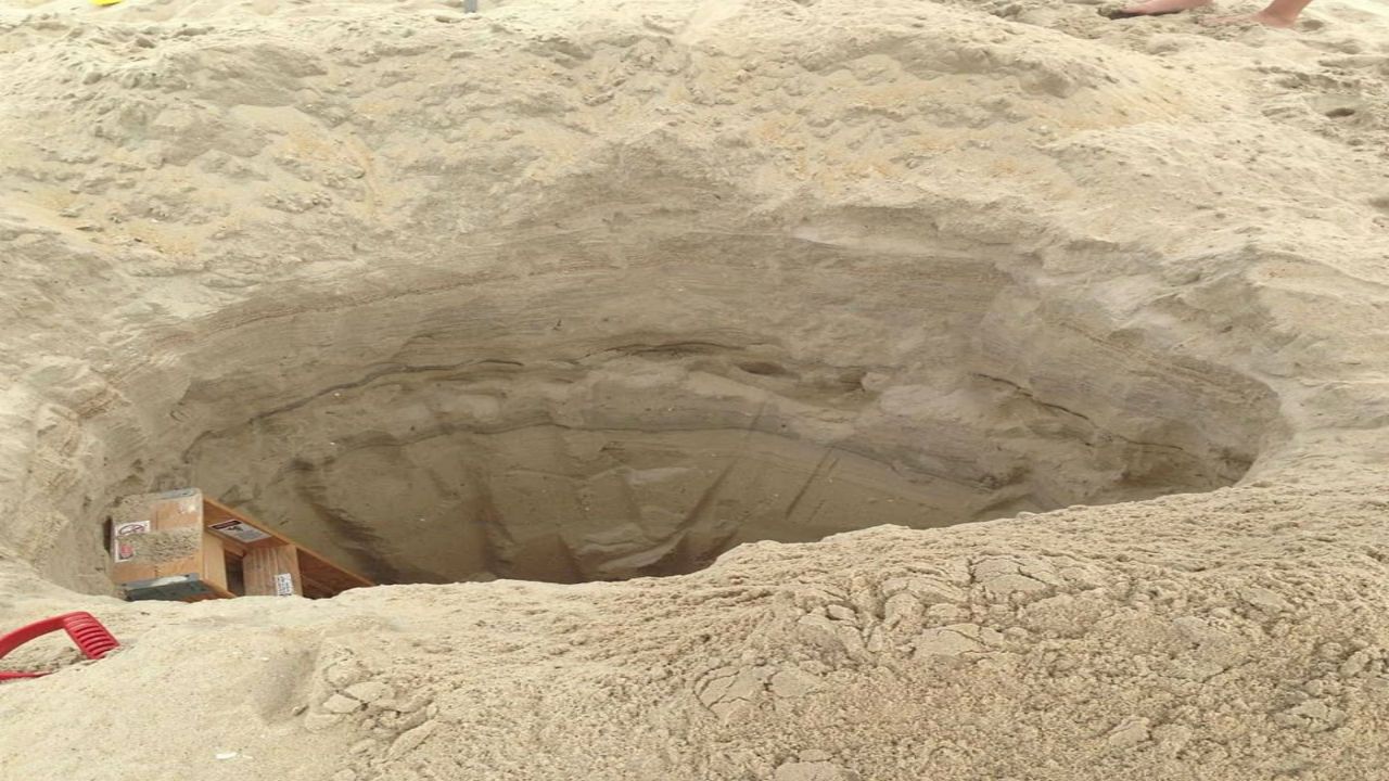 sand holes