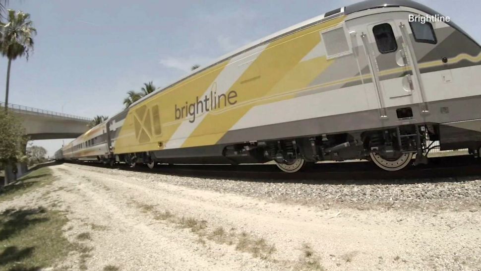 Early this year, Brightline expanded service from Miami to West Palm Beach. The company that operates the private rail line, All Aboard Florida, hopes to eventually expand to Orlando International Airport. (Screen capture from Brightline file video)