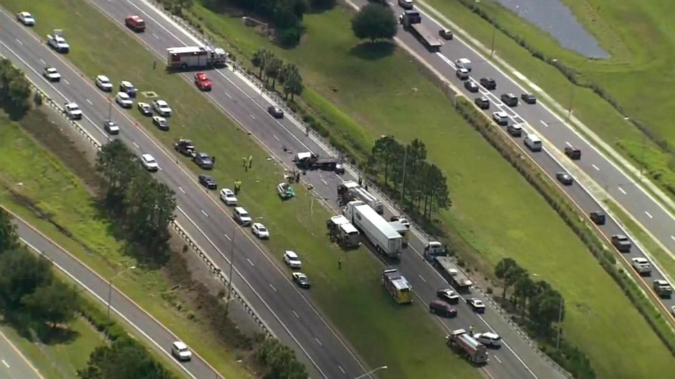 The northbound lanes of State Road 429 were closed for several hours on Thursday after a wrong-way crash near Winter Garden. (Sky 13)