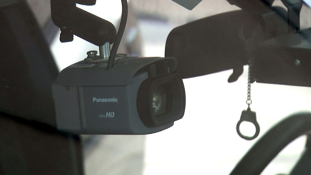 A 360-degree camera system in a patrol car.
