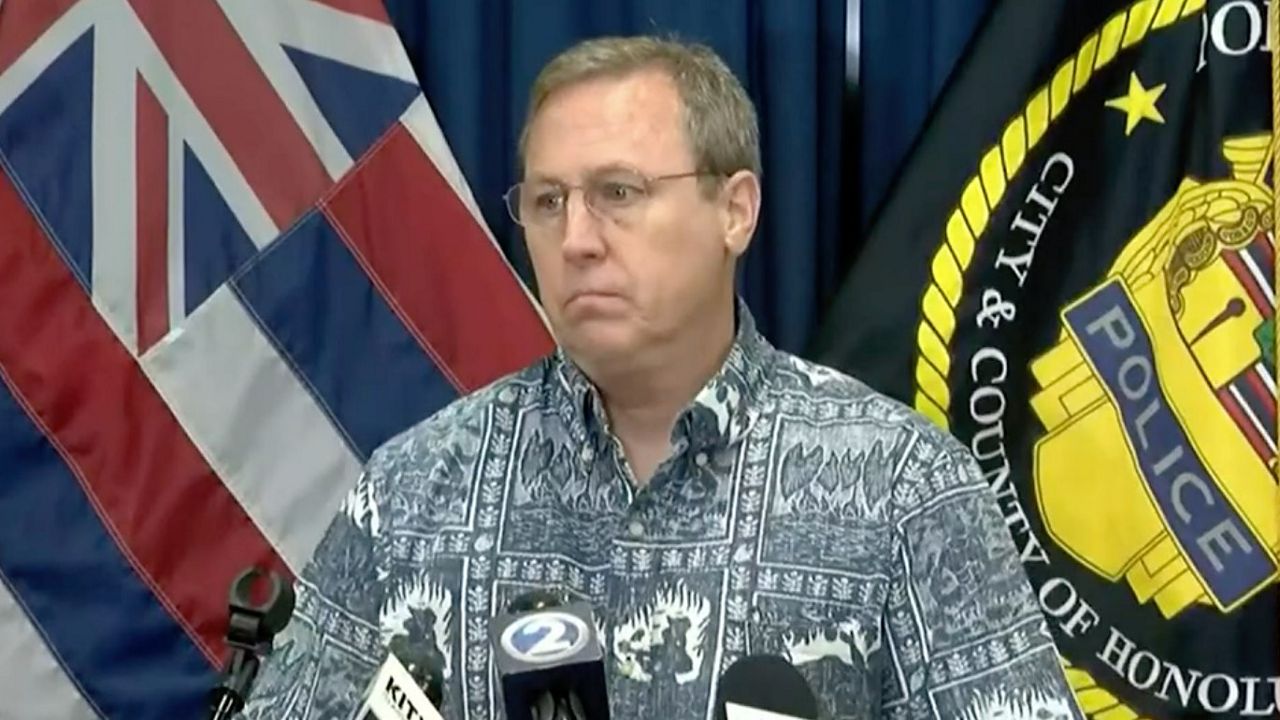 Incoming HPD chief Arthur 'Joe' Logan spoke with local media Wednesday regarding his son't arrest. (Honolulu Police Department)