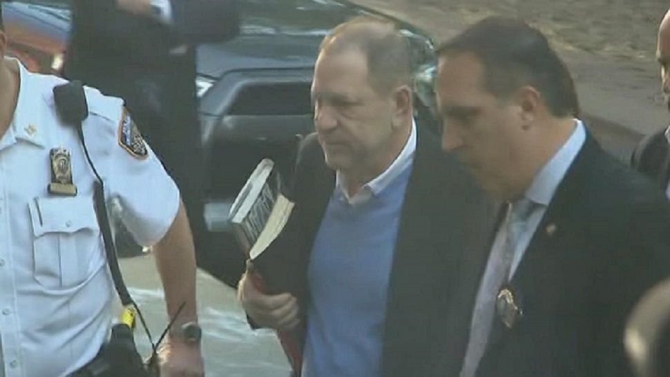 Harvey Weinstein arrives at NYPD to turn himself in. (Spectrum News/File)