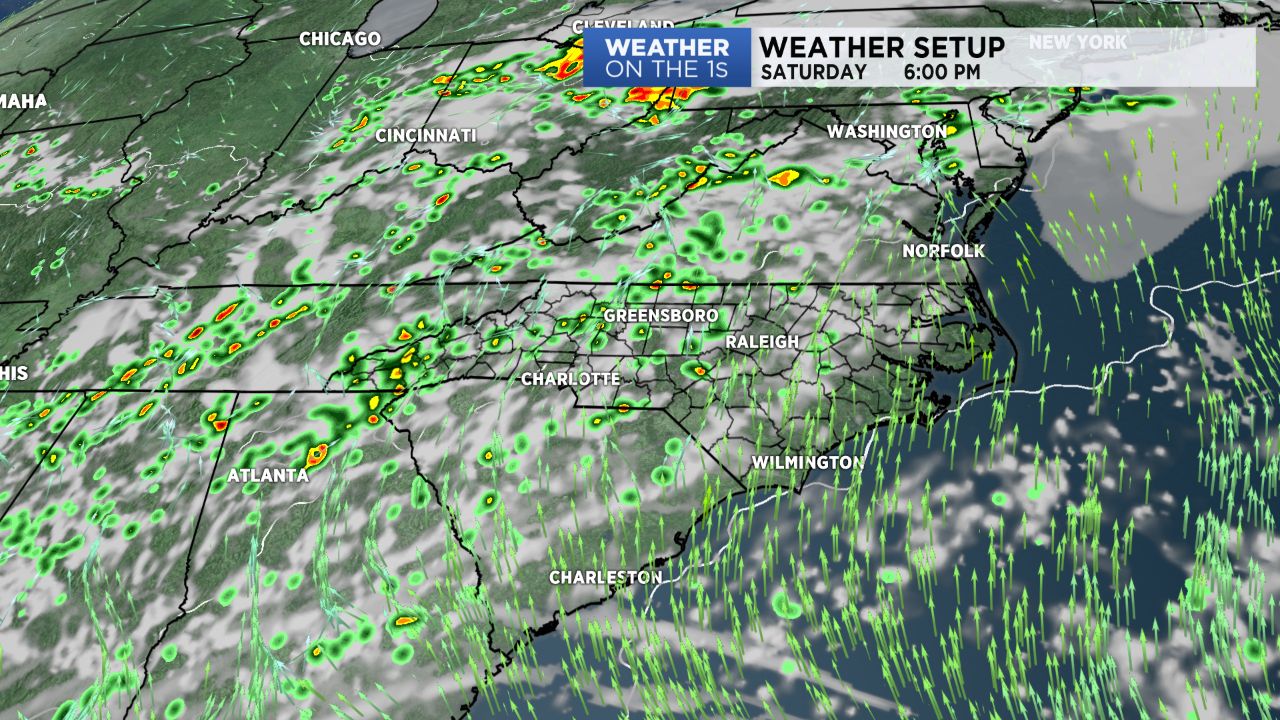 Scattered showers and storms for the holiday weekend