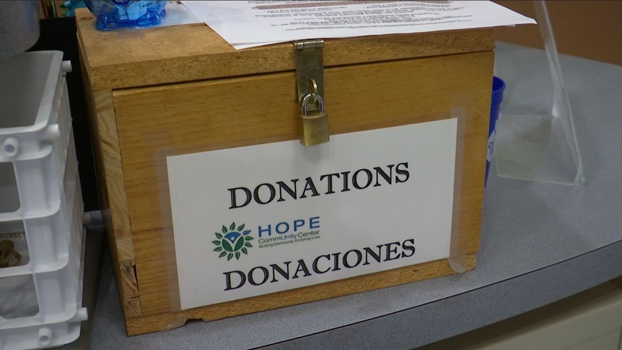 Hope CommUnity Center, an Apopka nonprofit, serves a large Hispanic community, some of them immigrants who don’t receive aid from the CARES Act. (Jesse Canales/Spectrum Bay News 9)