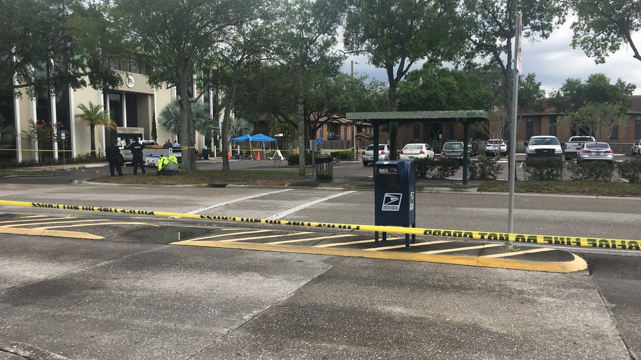 Police say Heba Momtaz Al-Azhari requested help from an officer at City Hall, and then attacked him with a large knife. (Dave Jordan/Spectrum Bay News 9)