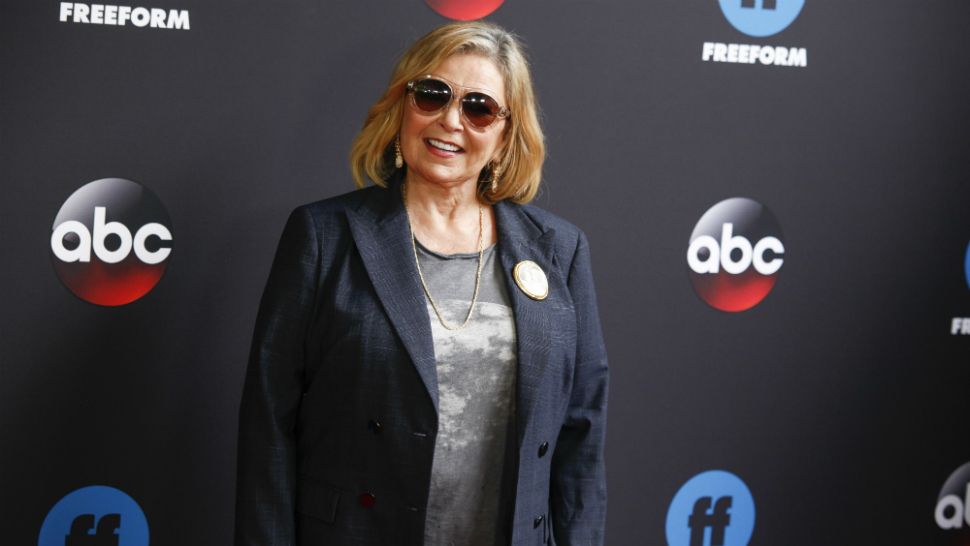 Roseanne Barr attends the a Disney/ABC party at Tavern on the Green in New York on Tuesday, May 15, 2018. (Andy Kropa/Invision/Associated Press)