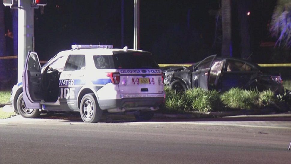 Clearwater Police Officer OK After Serious Crash