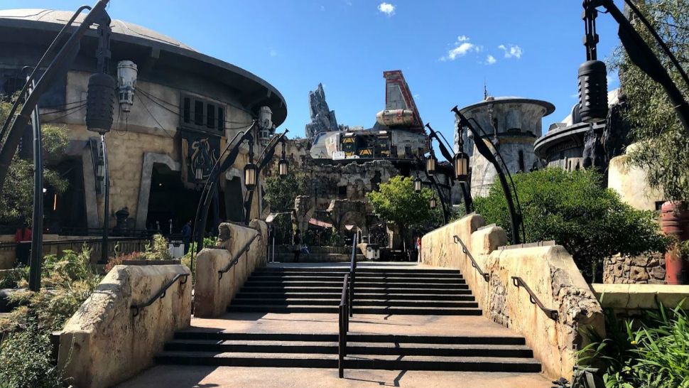 Star Wars: Galaxy's Edge at Disneyland in Anaheim, California will be largely just like the one at Disney World, which opens in August. The main difference is due to geography — the two lands will have different entrance points. (Ashley Carter/Spectrum News)