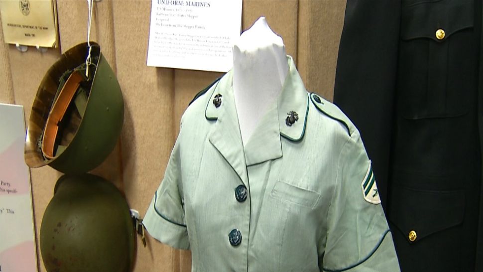 Military uniforms exhibit