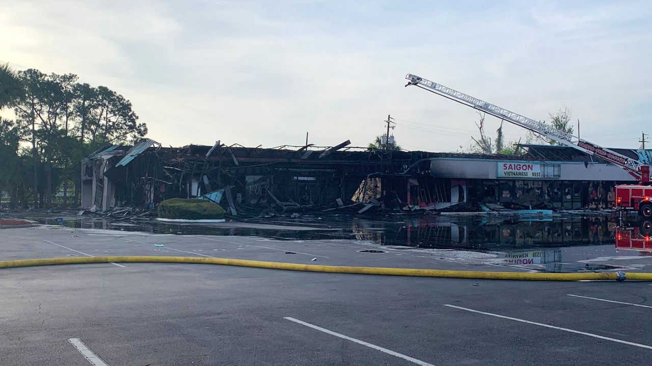 The Siagon Vietnamese Restaurant in Tampa was damaged Saturday night. (Tim Wronka/Spectrum Bay News 9)