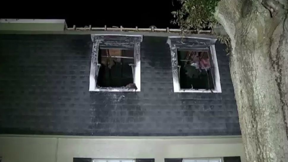 The fire happened Monday evening at the Briarcrest apartments in Winter Haven. (Spectrum News)