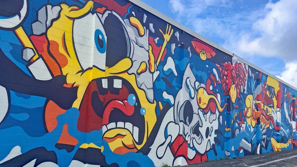 Melbourne City Council members say the mural's creator Matt Gondek did not paint what he was supposed to, so they asked the city manager to appeal a decision from the city's Historic and Architectural Review Board. (Jerry Hume, staff)