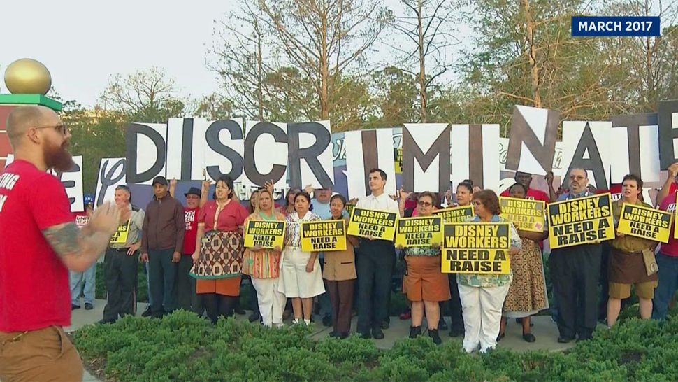 The Service Trades Council Union, which represents more than 35,000 Disney World cast members, asked Disney to raise the starting minimum wage from $10 to $15 an hour. (File photo)