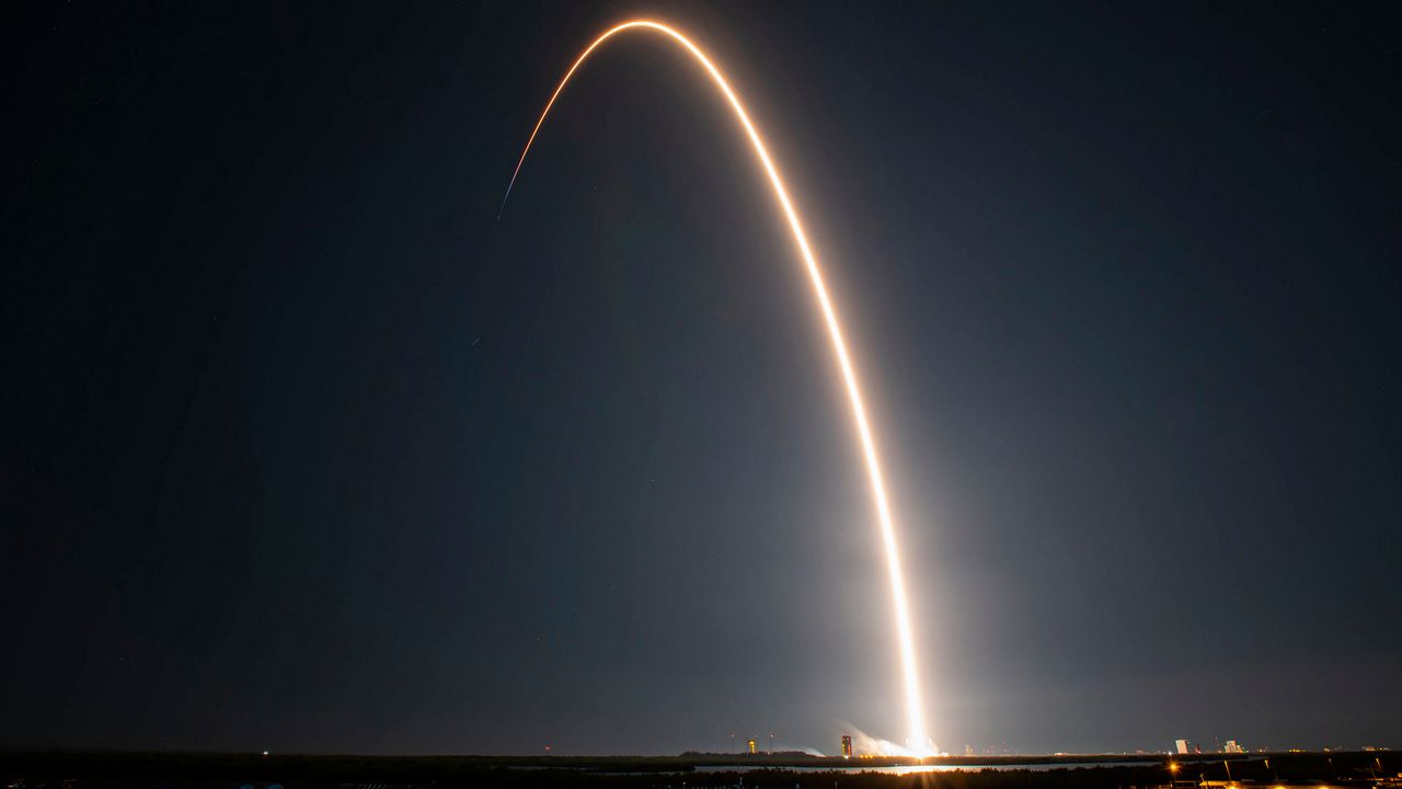 SpaceX's Space Falcon 9 rocket left Space Launch Complex 40 at Cape Canaveral Space Force Station to send more than 50 Starlink satellites into low-Earth orbit on Monday, June 12. (SpaceX)