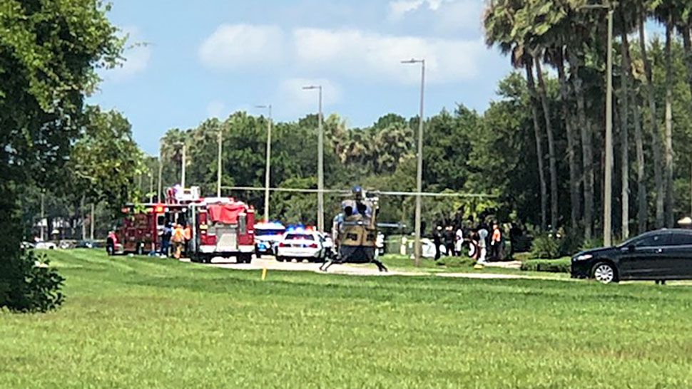  Tampa Police Chief Brian Dugan said during a news conference that the 43-year-old father has life-threatening injuries and that his prognosis is not looking good. One son was airlifted to the hospital while the other, an 8-year-old, only has minor scratches. (Rae Chelle Davis, staff)