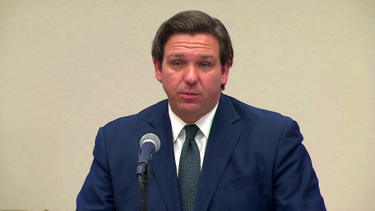 Senate Democrats are expected to ask Gov. Ron DeSantis to go back to some of the more restrictive lockdown measures the Sunshine State saw earlier this year to try and stop this rise in cases. (File photo of Gov. Ron DeSantis)