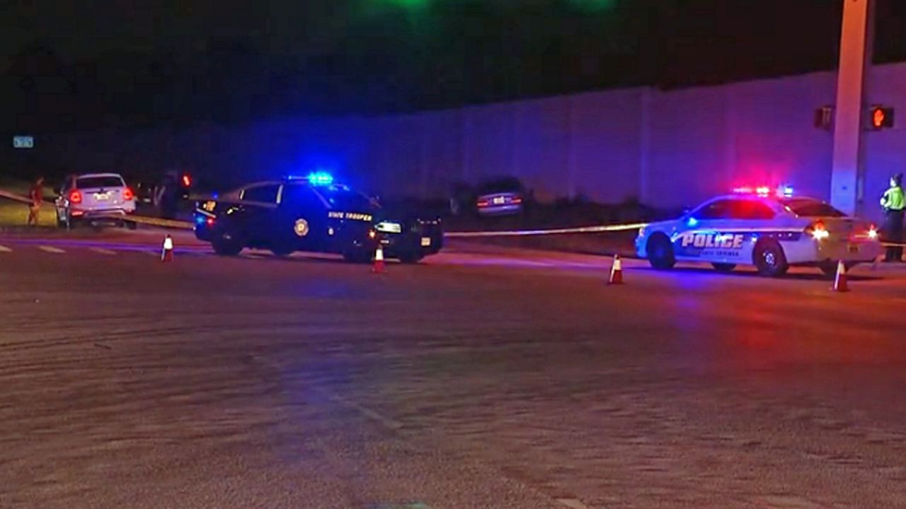 Altamonte Springs Police and Florida Highway Patrol on scene a deadly pedestrian crash that killed a child Sunday night. (Eric Mock, Spectrum News 13)
