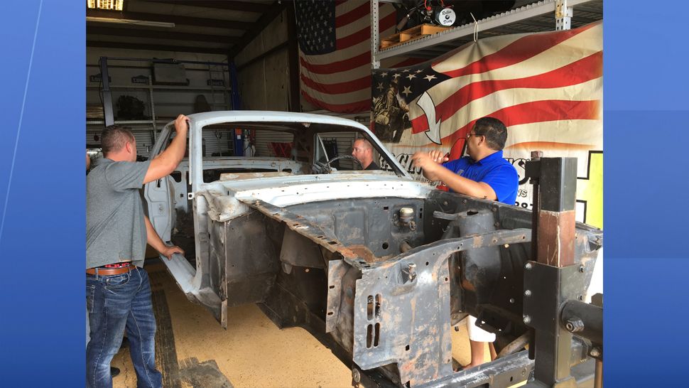 Racing 4 Vets in New Port Richey is working to turn this 1966 Mustang into a tribute to Gold Star families. (Sarah Blazonis, staff)