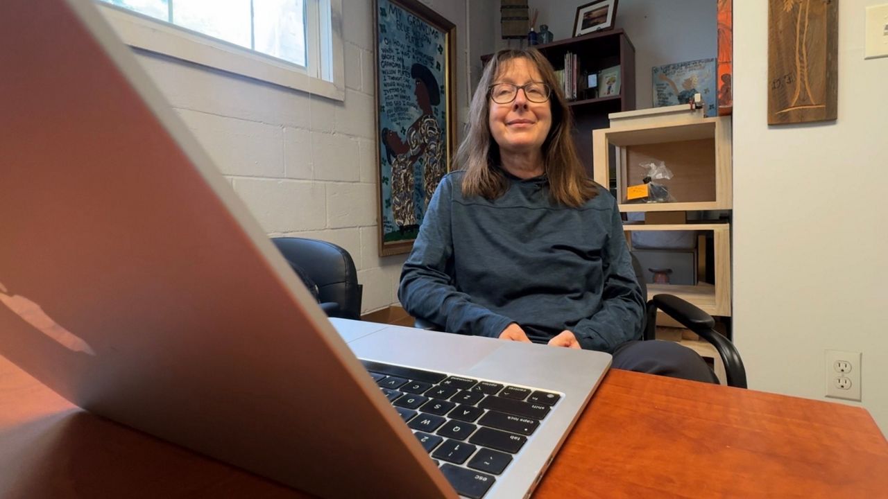 Sheila Cowley has been writing children's audiobooks since the pandemic. (Spectrum Bay News 9/Julia Hazel)