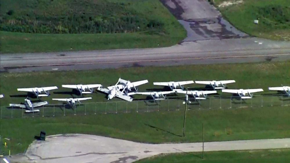 Two more planes found damaged amid rows of planes at Space Coast Regional Airport in Titusville. (Sky 13)