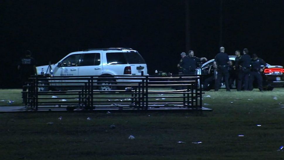 Police say five people were shot and wounded, including two women who are seriously hurt, when a man drove a moped onto a football field in Dallas and opened fire on spectators as a game was being played. (Courtesy/AP)