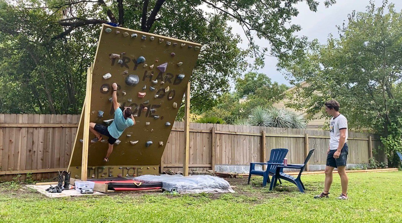 Tx Rock Climbers Build Wall At Home Amid Covid 19 Pandemic