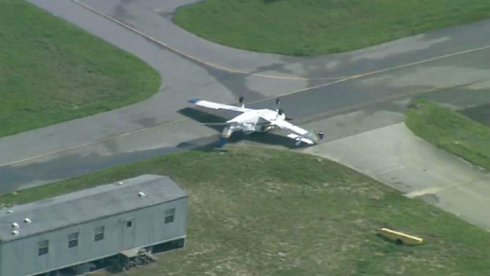 A closer look at planes damaged during storms at Space Coast Regional Airport in Titusville. (Sky 13)