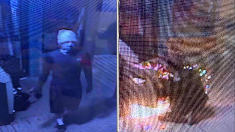 Photos from surveillance video of the botched ATM break-in. (Okaloosa County Sheriff's Office)