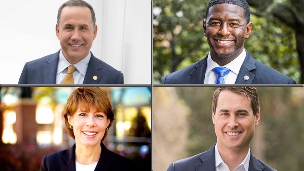 The Democratic candidates for Florida governor: Philip Levine (Top Left), Andrew Gillum (Top Right), Gwen Graham (Bottom Left), Chris King (Bottom Right).