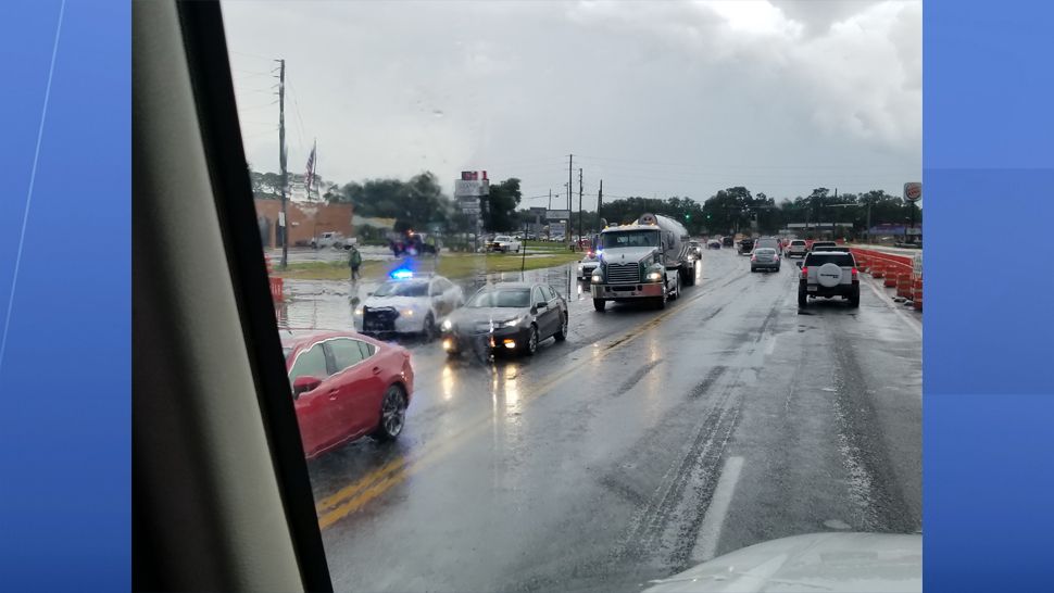 Homosassa saw some flooding Wednesday, June 6, along US Highway 19 after receiving 2-4 inches of rain that morning. (Sean O'Brien, viewer)