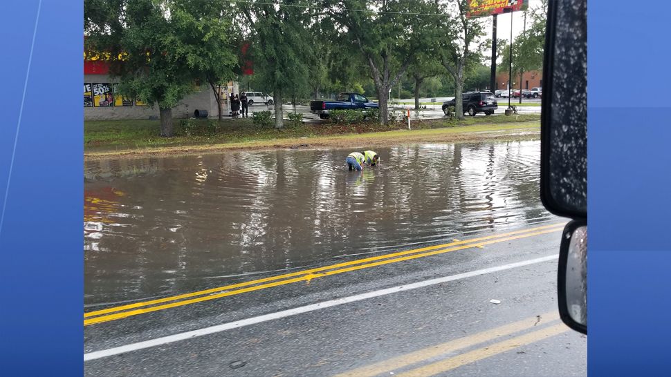 Homosassa saw some flooding Wednesday, June 6, along US Highway 19 after receiving 2-4 inches of rain that morning. (Sean O'Brien, viewer)