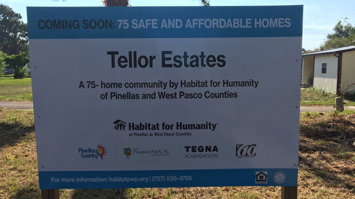About seven acres in Pinellas Park will be the future site of Tellor Estates — a 75-home community built by Habitat for Humanity. (Fallon Silcox/Spectrum Bay News 9)