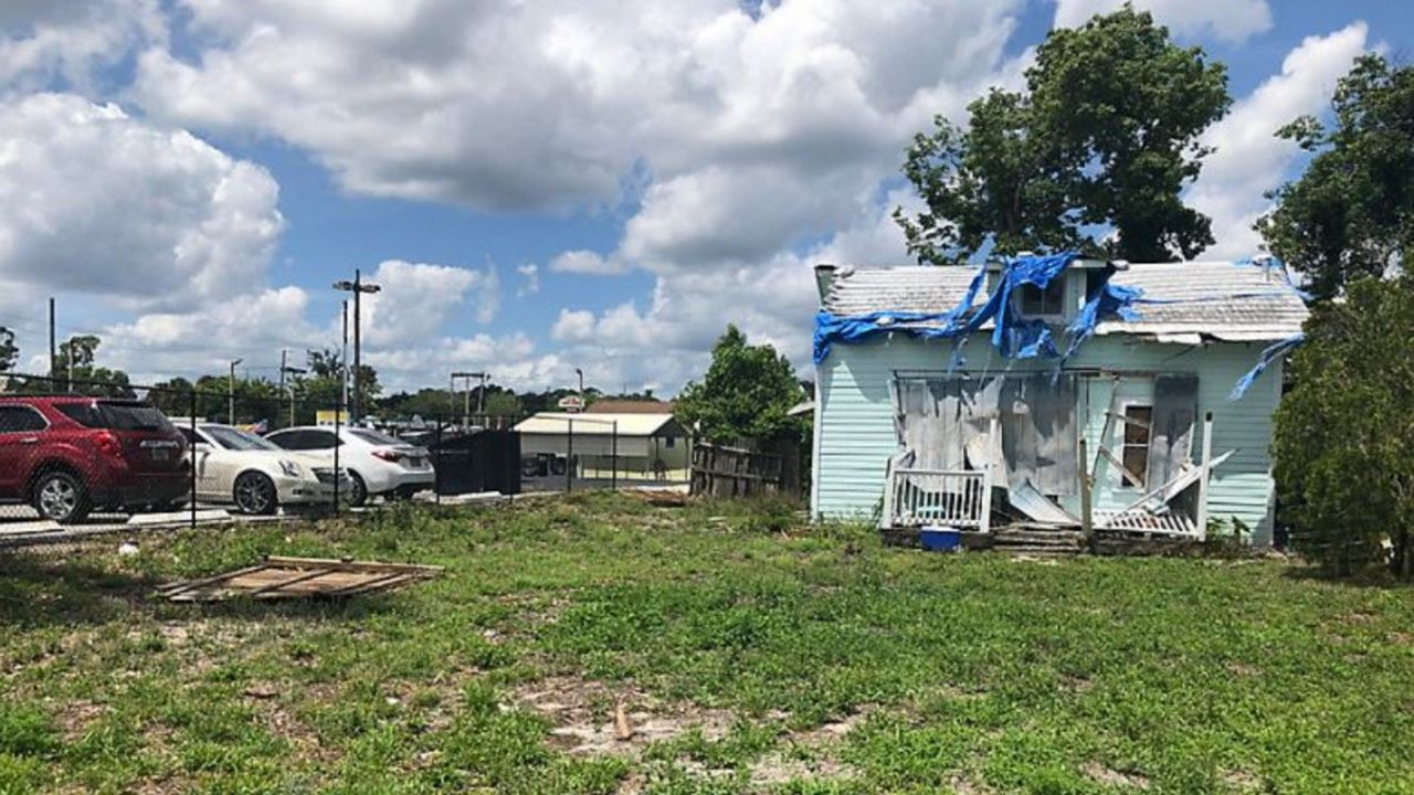 Tornadoes are often destructive during hurricanes and in storms caused by sea breeze collisions, leaving an unpredictable wake of severe damage behind, like the August 2020 tornado that struck DeLand. (Spectrum News/Rachael Krause)
