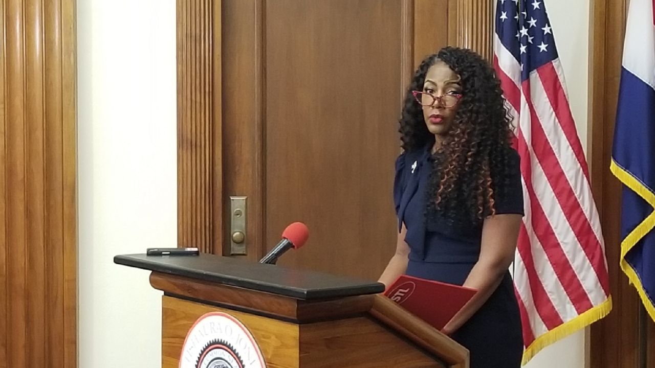St. Louis Mayor Tishaura Jones talked to reporters Wednesday at City Hall following the Tuesday resignation of Aldermanic Board President Lewis Reed. Reed and two other now-former members of the board, were indicted on federal bribery charges last week.