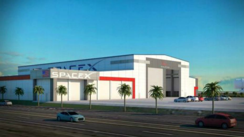 SpaceX is eyeing a larger hangar for Falcon rocket maintenance and storage and a new launch and landing control center, according to a draft environmental review assessment by KSC. (Kennedy Space Center)