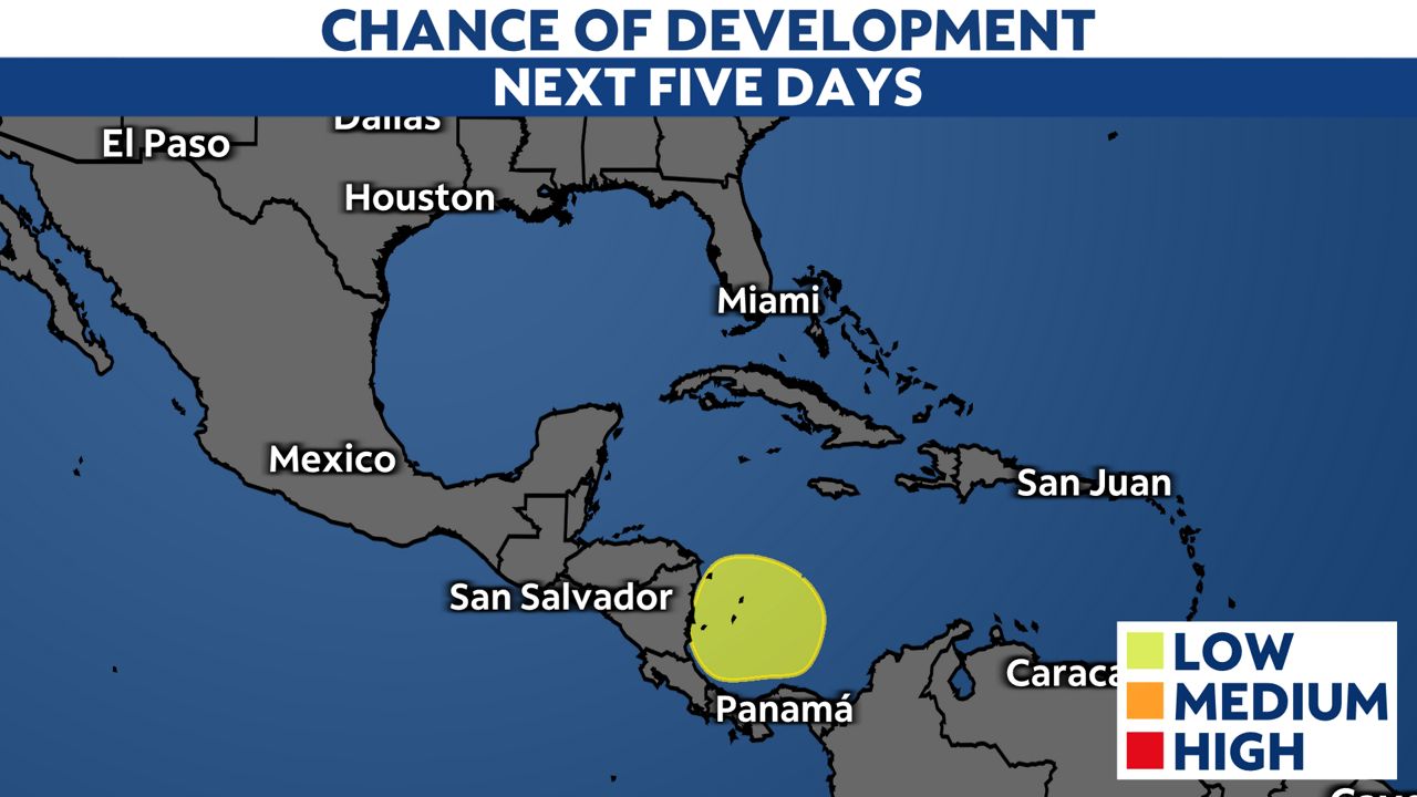 Odds of tropical development in the Caribbean get lower