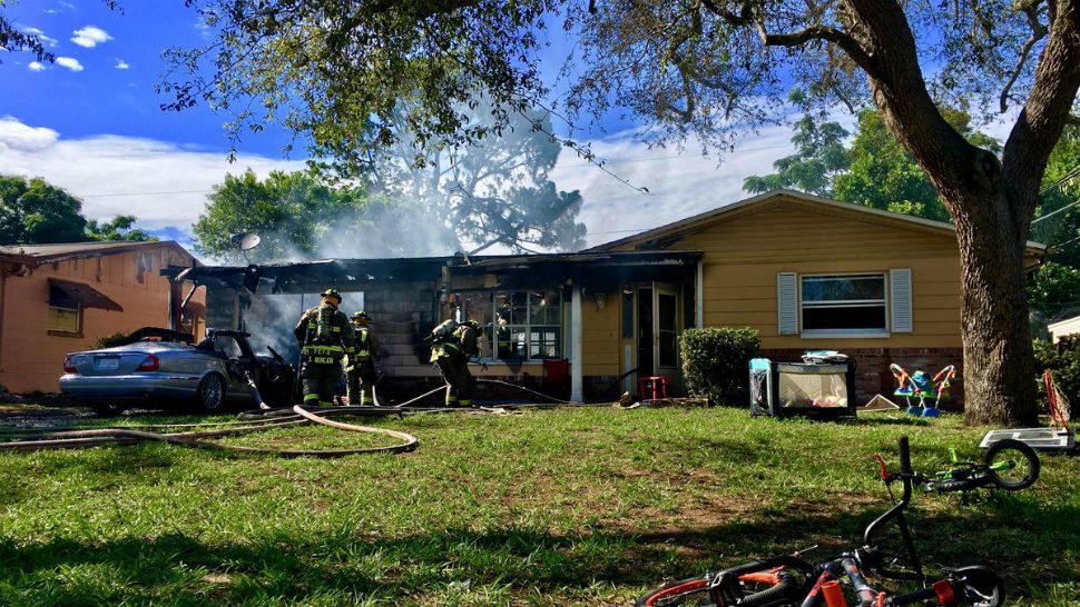 Seven people were displaced after a two-alarm house fire in Holiday. (Pasco County Fire Rescue)